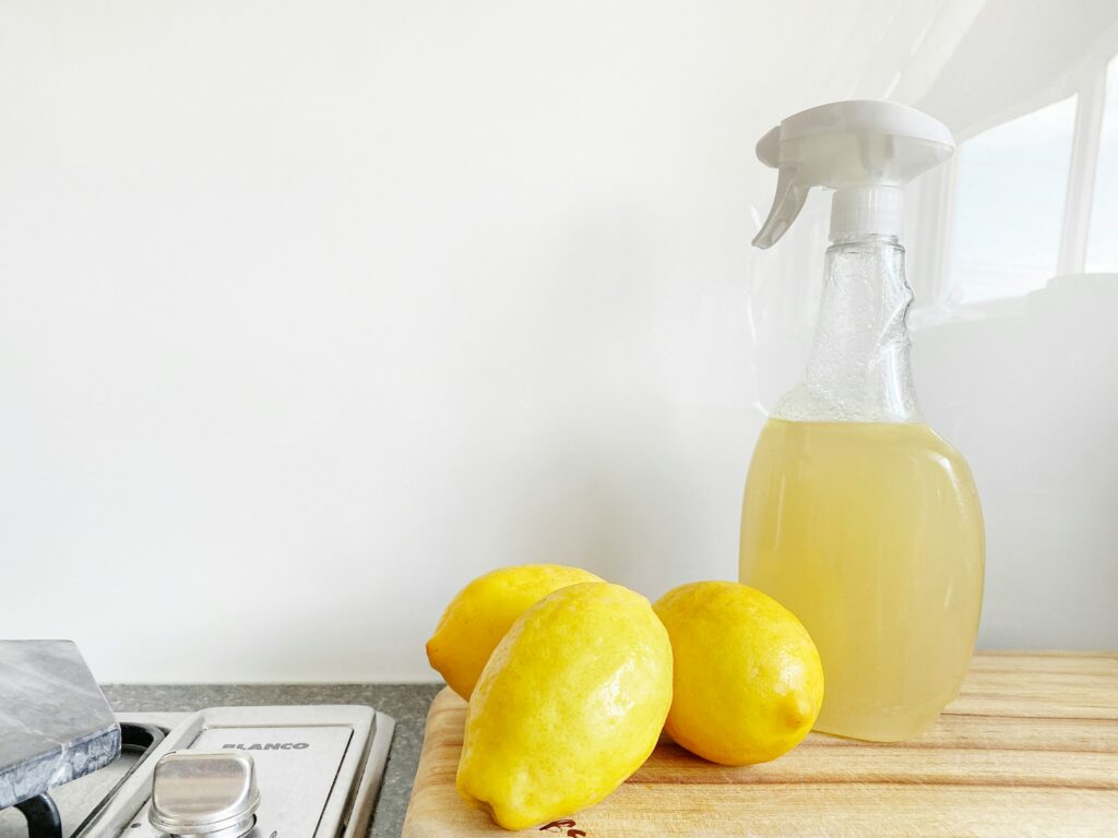 Ecofriendly cleaning solution made from lemons.